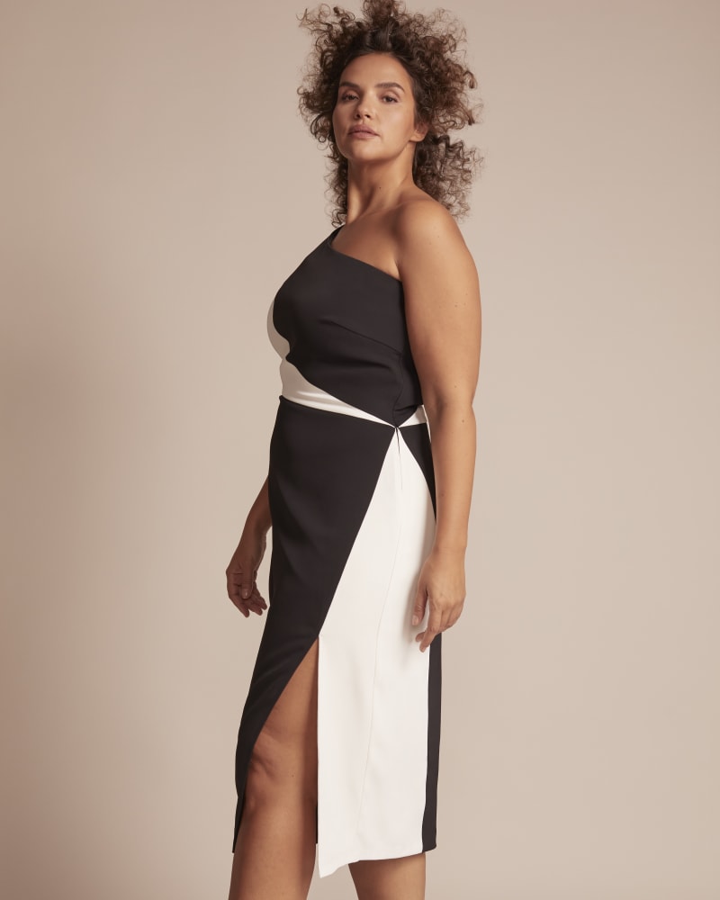 Black and white plus size cocktail dress deals